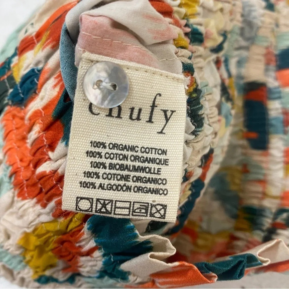 Chufy Tank Blouse Ruched Smocked Crop S Jimmy Tara Red - Picture 9 of 11